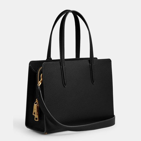 Coach Women's Black Polished Pebble Handbag  | Coach In Lebanon