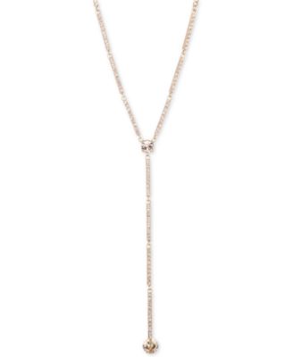 Givenchy Women's Rose Gold Crystal Lariat Drop Necklace| Givenchy in Lebanon
