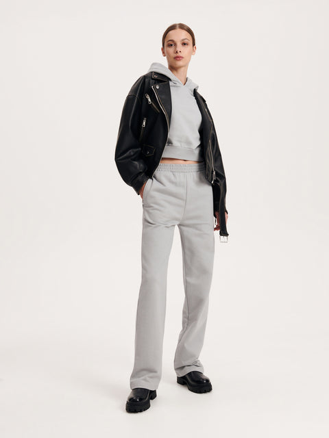 Reserved Women's Light Gray Elastic Waistband Sweatpants | Reserved In Lebanon