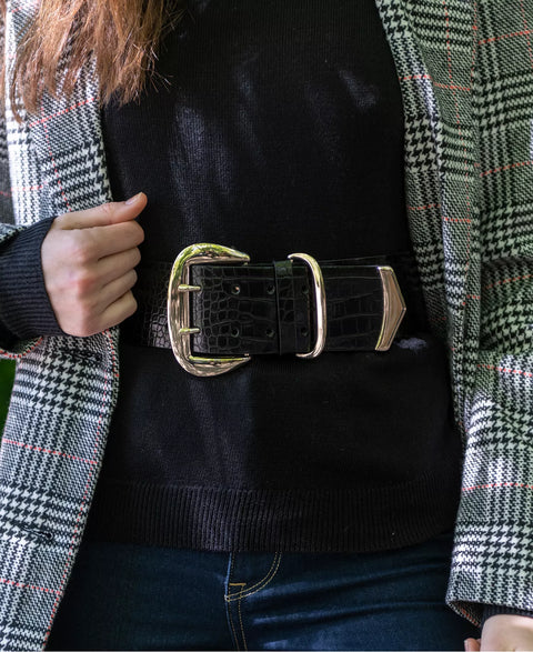 I.N.C. International Concepts Women's Black  Wide Stretch Belt|I.N.C. International Concepts in Lebanon