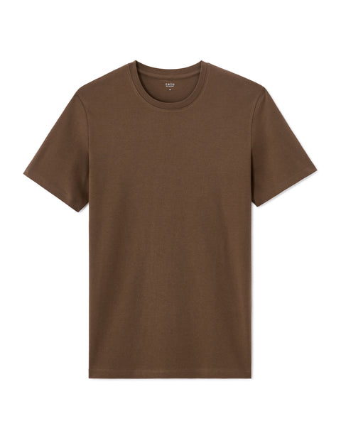 Celio Men's Brown Round Neck T-shirt 100% cotton T-shirt | Celio In Lebanon