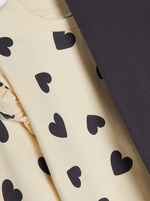 Sinsay Girl's Beige Sweatshirt And Leggings Set | Sinsay In Lebanon