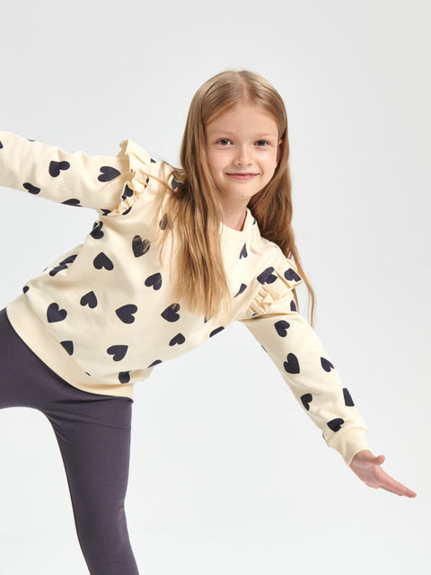 Sinsay Girl's Beige Sweatshirt And Leggings Set | Sinsay In Lebanon