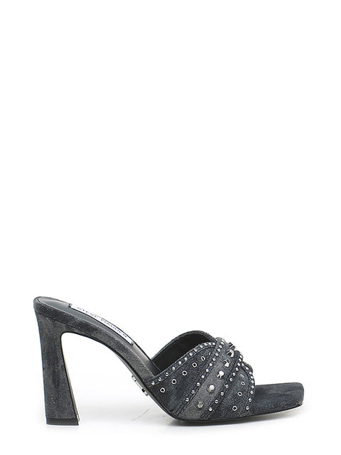 Steve Madden Women's Washed Black Kaprese Denim Heeled Sandal | Steve Madden In Lebanon