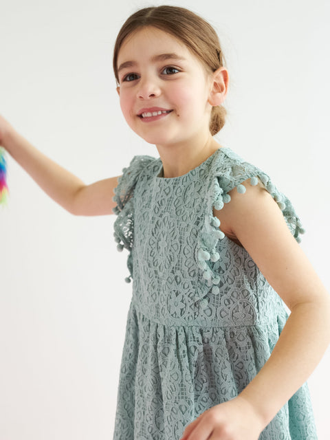 Sinsay Girl's Mint Green Lace Dress | Sinsay In Lebanon