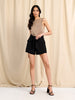 Sinsay Women's Black Linen Blend Shorts | Sinsay In Lebanon