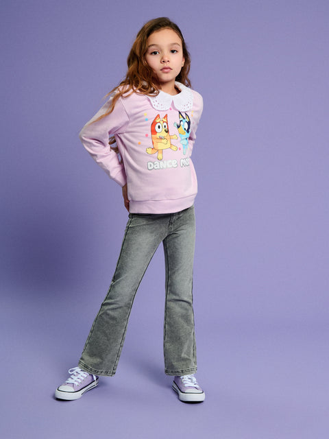 Sinsay Baby Girl's Grey Flared Jeans With Washed Effect | Sinsay In Lebanon