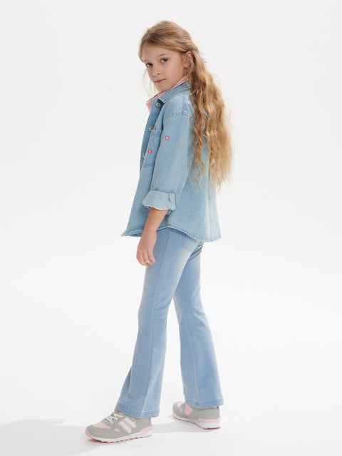 Sinsay Baby Girl's Blue Flare-Cut Jeans | Sinsay In Lebanon