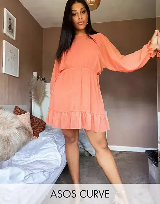 Asos Design Women's Coral Dress ANF963