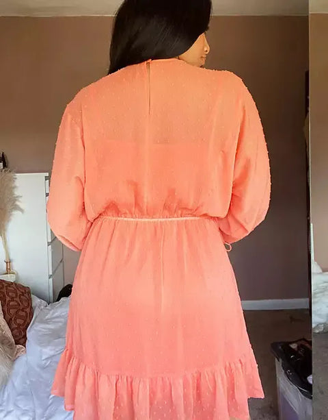 Asos Design Women's Coral Dress ANF963