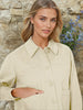 Sinsay Women's Off White Cotton Shirt Jacket | Sinsay In Lebanon