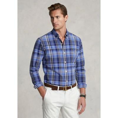 Ralph Lauren Men's Blue Multi Stretch Shirt | Ralph Lauren In Lebanon