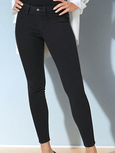 Sinsay Women's Black Mid Rise Skinny Jeans|Sinsay In Lebanon