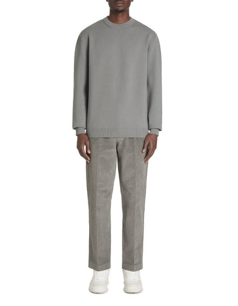 Celio Men's Gray Textured Knit Crewneck Sweater|Celio In Lebanon