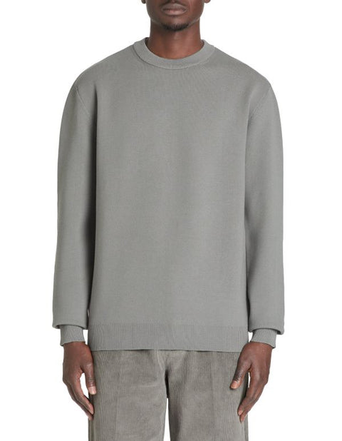 Celio Men's Gray Textured Knit Crewneck Sweater|Celio In Lebanon