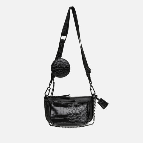 Steve Madden Black Leather Set Across Body Bag |Steve Madden in Lebanon