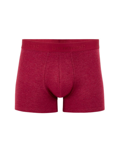 Celio Men's Heather Burgundy Plain Stretch Cotton Boxer | Celio In Lebanon