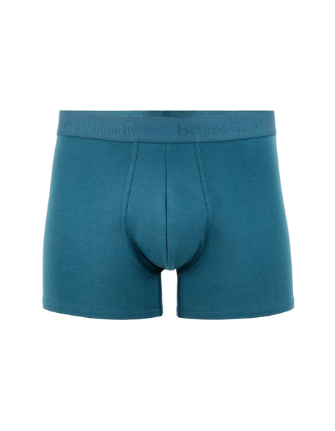 Celio Men's Dark Petrol Plain Stretch Cotton Boxer | Celio In Lebanon