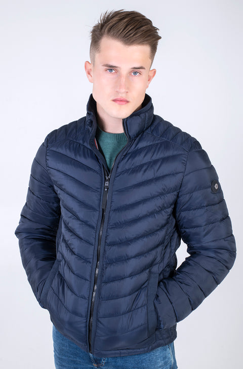 Tom Tailor Men's Navy Quilted Lightweight Jacket | Tom Tailor In Lebanon
