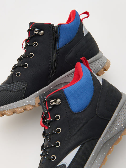 Reserved Boy's Black Ankle Boots With High Shaft | Reserved In Lebanon