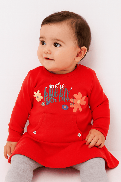 Boboli Baby Girl Red Dress | Boboli In Lebanon