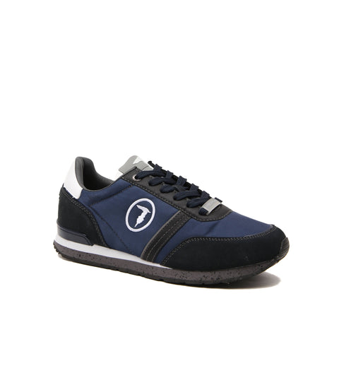 Trussardi Men's Navy Blue Fredy Mix Sneakers | Trussardi in Lebanon