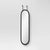 Room Essentials Black Pill Shaped Over the Door Mirror (37.6 cm x 128.9 cm)
