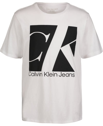 Calvin Klein Jeans Boy's White T-Shirt ABFK467 (ma3)shr