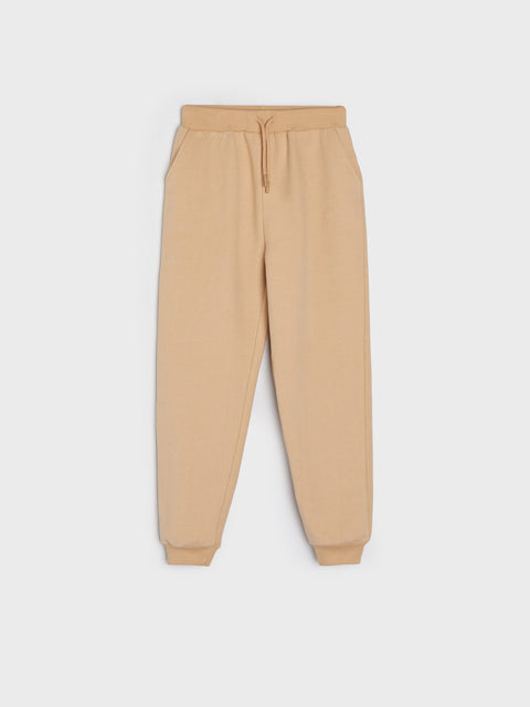 Beige sweatpants on a white background