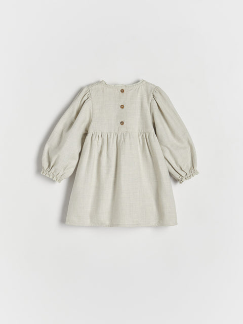 Reserved Baby Girl's Beige Cotton Dress | Reserved In Lebanon