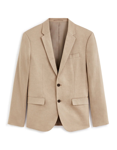 Celio Men's Beige Slim Fit Stretch Blazer | Celio In Lebanon