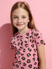Sinsay Girl's Pink Animal Print Short Sleeve T-Shirt | Sinsay In Lebanon