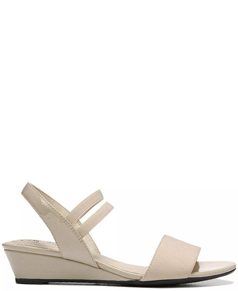 Life Stride Women's Beige Yolo Ankle Strap Wedge Sandals | Life Stride In Lebanon