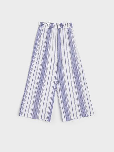 Sinsay Girl's White & Dark Blue Wide Leg Pants | Sinsay In Lebanon