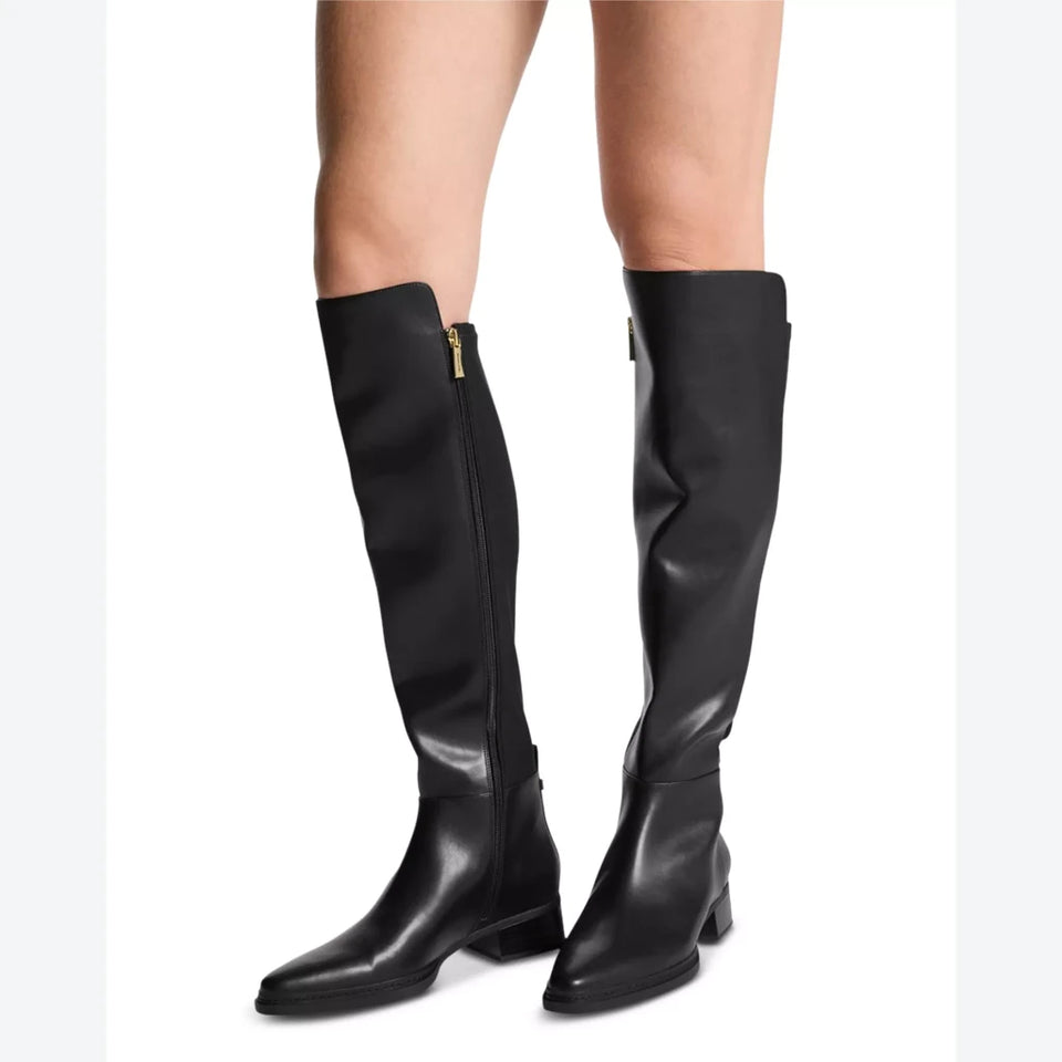 Michael Kors Women's Black Lex Faux Leather Tall Boots