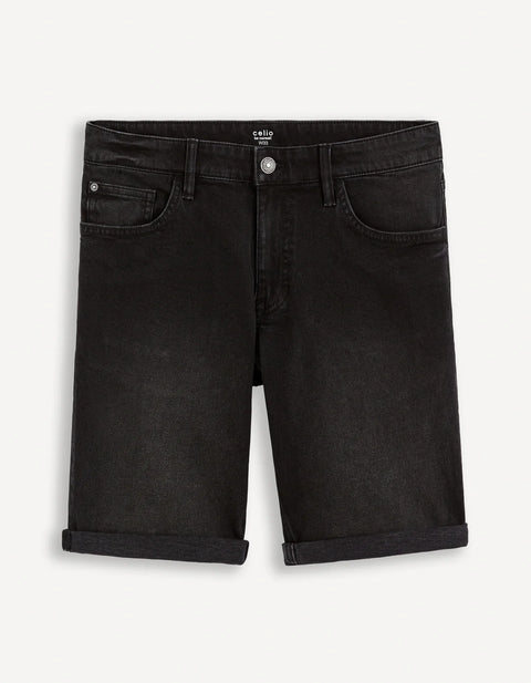 Celio Men's Black 5 Pockets Denim Short| Celio In Lebanon