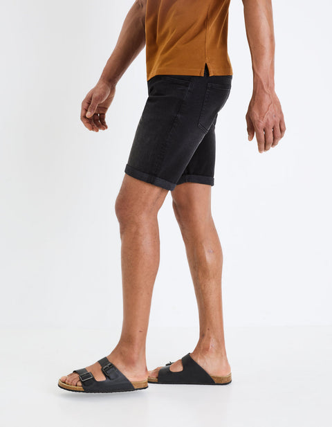 Celio Men's Black 5 Pockets Denim Short| Celio In Lebanon