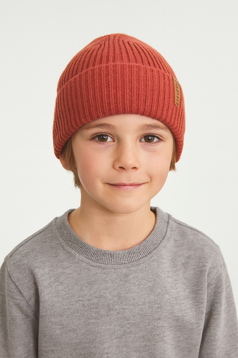 Reserved Boy's Burgundy Viscose Blend Beanie | Reserved In Lebanon