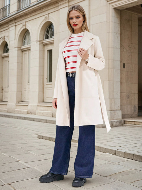 Sinsay Women's Off White Regular Fit Coat|Sinsay In Lebanon