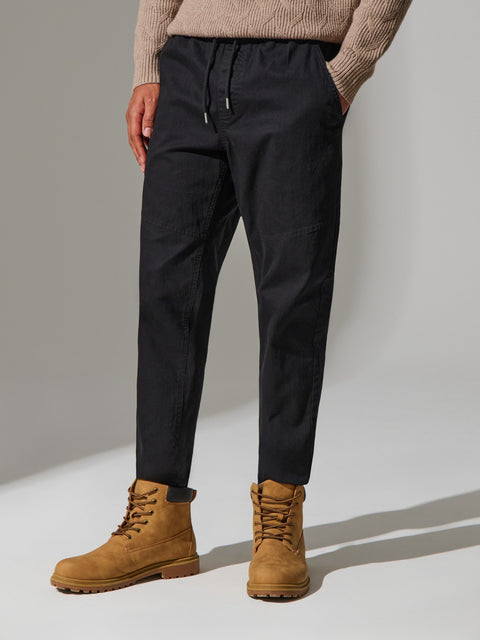 Sinsay Men's Black ruched leg Jogger Pants  |Sinsay  in Lebanon