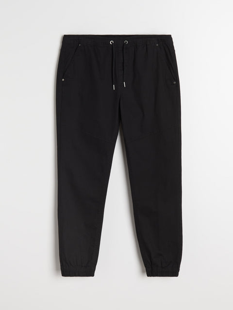 Sinsay Men's Black ruched leg Jogger Pants  |Sinsay  in Lebanon
