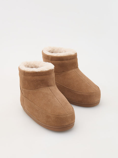 Reserved Women's Brown Leather Platform Snow Boots | Reserved In Lebanon