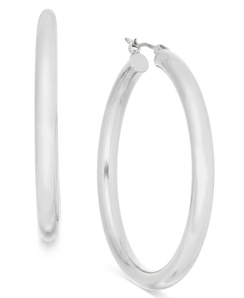 On 34th Women's Silver Hoop Earrings | On 34th In Lebanon