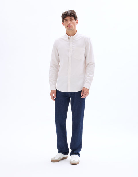 Celio Men's Beige Vertical Textured Sauge Shirt | Celio in Lebanon