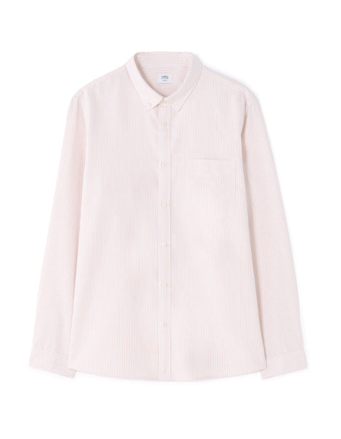 Celio Men's Beige Vertical Textured Sauge Shirt | Celio in Lebanon