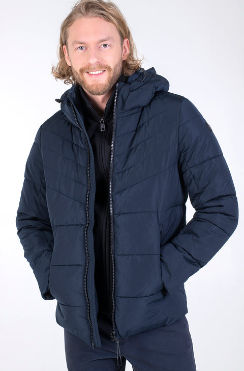 Tom Tailor Men's Navy Plus Size Hooded Puffer Jacket | Tom Tailor In Lebanon