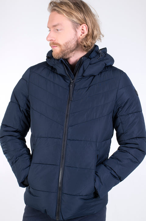 Tom Tailor Men's Navy Plus Size Hooded Puffer Jacket | Tom Tailor In Lebanon
