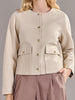 Sinsay Women's Light Beige Regular Fit Short Jacket | Sinsay In Lebanon