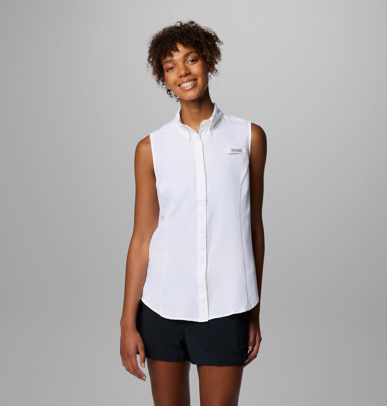 Columbia Women's White Tamiami Sleeveless Shirt | Columbia In Lebanon