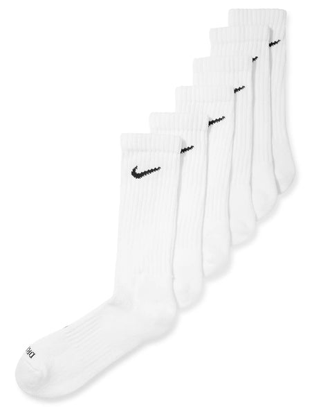 Nike Men's White  Unisex Everyday Plus Cushioned Training Crew Socks 6-Pack|  Nike in Lebanon